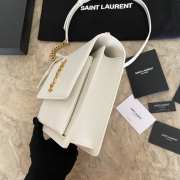 YSL Sunset White Bag With Top Handle 25cm - 2