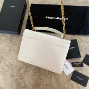 YSL Sunset White Bag With Top Handle 25cm - 4