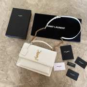 YSL Sunset White Bag With Top Handle 25cm - 5