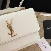 YSL Sunset White Bag With Top Handle 25cm - 6