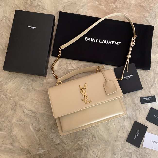 YSL Sunset Apricot Bag with Top Handle 25cm - 1