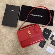 YSL Sunset Red Bag with Top Handle 25cm - 1