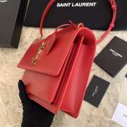 YSL Sunset Red Bag with Top Handle 25cm - 6