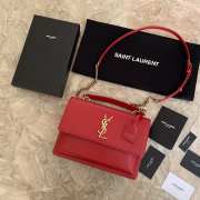 YSL Sunset Red Bag with Top Handle 25cm - 3