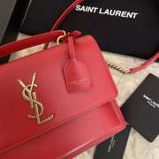 YSL Sunset Red Bag with Top Handle 25cm - 2