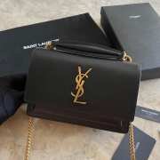 YSL Sunset Black Bag with Top Handle 19cm - 6