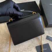 YSL Sunset Black Bag with Top Handle 19cm - 4