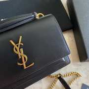 YSL Sunset Black Bag with Top Handle 19cm - 3