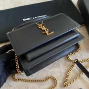 YSL Sunset Black Bag with Top Handle 19cm - 2