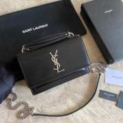 YSL Sunset Black Bag with Top Handle 19cm 002 - 1