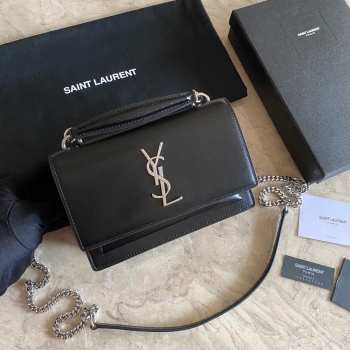 YSL Sunset Black Bag with Top Handle 19cm 002