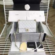 Chanel Classic Flap White Bag with 21cm - 1