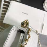 Chanel Classic Flap White Bag with 21cm - 5