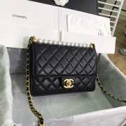 Chanel Classic Flap Black Bag with 21cm - 6