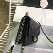 Chanel Classic Flap Black Bag with 21cm - 5