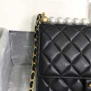 Chanel Classic Flap Black Bag with 21cm - 3