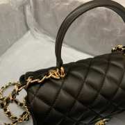 Chanel Flap Bag with Top Handle Black 20cm - 4