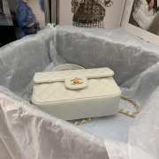 Chanel Flap Bag with Top Handle White 20cm - 4