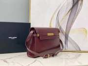 YSL Manhattan Shoulder Wine-Red Bag with Gold Hardware 29cm - 5