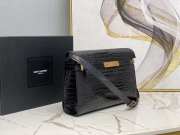 YSL Manhattan Black Crocodile Leather Bag With Gold Hardware - 4