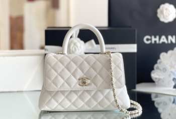 Chanel Small Coco Handle Bag White