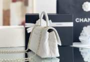 Chanel Small Coco Handle Bag White - 6