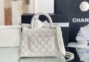 Chanel Small Coco Handle Bag White - 5