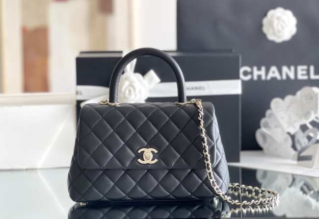 Chanel Coco Handle Bag 24cm Black - 1