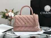 Chanel Coco Handle Bag 24cm Pink - 5