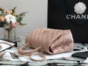 Chanel Coco Handle Bag 24cm Pink - 4