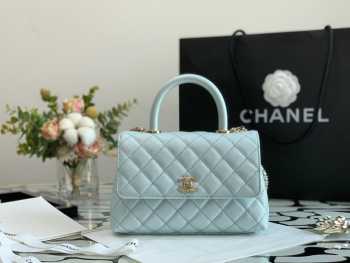 Chanel Coco Handle Bag 24cm Blue