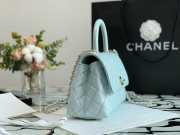 Chanel Coco Handle Bag 24cm Blue - 5