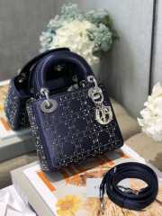 Dior Lady Mini Bag 17cm Blue - 1