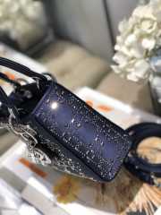 Dior Lady Mini Bag 17cm Blue - 4