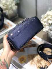 Dior Lady Mini Bag 17cm Blue - 3