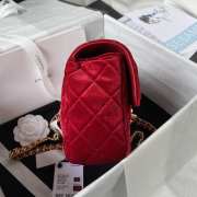 Chanel Flap Red Bag 20cm  - 6