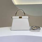 Fendi Peekaboo ISeeU Handbag White 20cm - 6