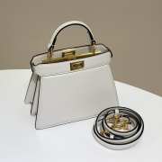 Fendi Peekaboo ISeeU Handbag White 20cm - 5