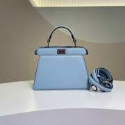 Fendi Peekaboo ISeeU Handbag Blue 20cm - 5