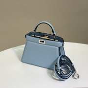 Fendi Peekaboo ISeeU Handbag Blue 20cm - 4