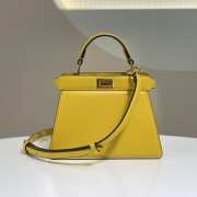 Fendi Peekaboo ISeeU Handbag Yellow 20cm - 1