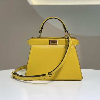 Fendi Peekaboo ISeeU Handbag Yellow 20cm