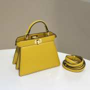 Fendi Peekaboo ISeeU Handbag Yellow 20cm - 4