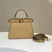 Fendi Peekaboo ISeeU Handbag Beige 20cm - 3