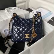 Chanel Medium Hobo Bag Navy Blue - 1