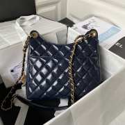 Chanel Medium Hobo Bag Navy Blue - 5