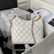 Chanel Medium Hobo Bag White - 6