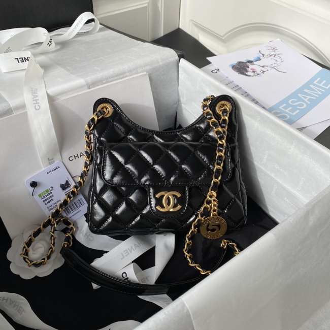 Chanel Small Hobo Bag Black - 1