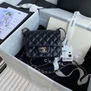 Chanel Mini Flap Bag Lambskin with Silver Hardware 17cm - 1