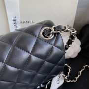 Chanel Mini Flap Bag Lambskin with Silver Hardware 17cm - 4